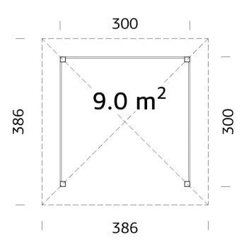 Zahradní altán Bety 300x300