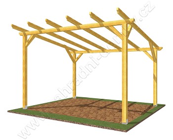 Pergola Standard 300x370, sklon krokví 10°