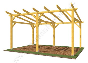 Pergola Klasik 300x470, sklon krokví 10°