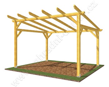 Pergola Klasik 300x370, sklon krokví 10°