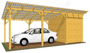 Garážové stání s úložným prostorem 300x700 B