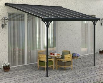 Zahradní pergola Bruce F 305x436, šedý polykarbonát