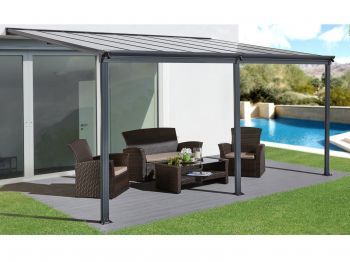 Hliníková pergola Wall 43 antracit + bronz PC