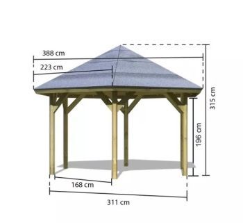 Zahradní altán Karibu OSLO 2 15200