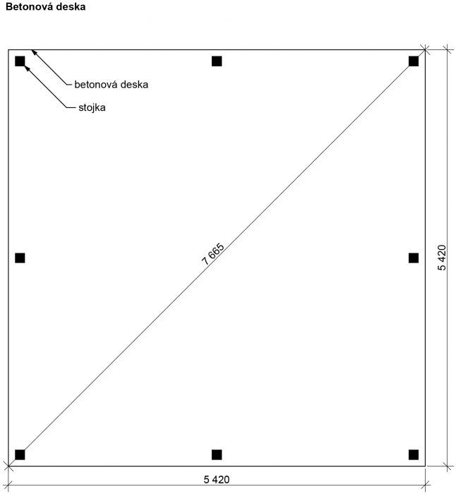 Zahradní altán Atelier 500x500 KVH