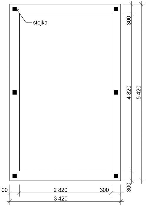 Zahradní altán Valba 300x500 KVH
