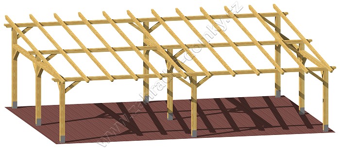 Pergola Grand 500x670, sklon krokví 10°