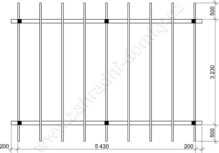 Gárážové stání Standard 300x520