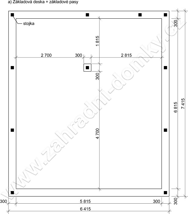 Gárážové stání s úložným prostorem 600x700 2SB