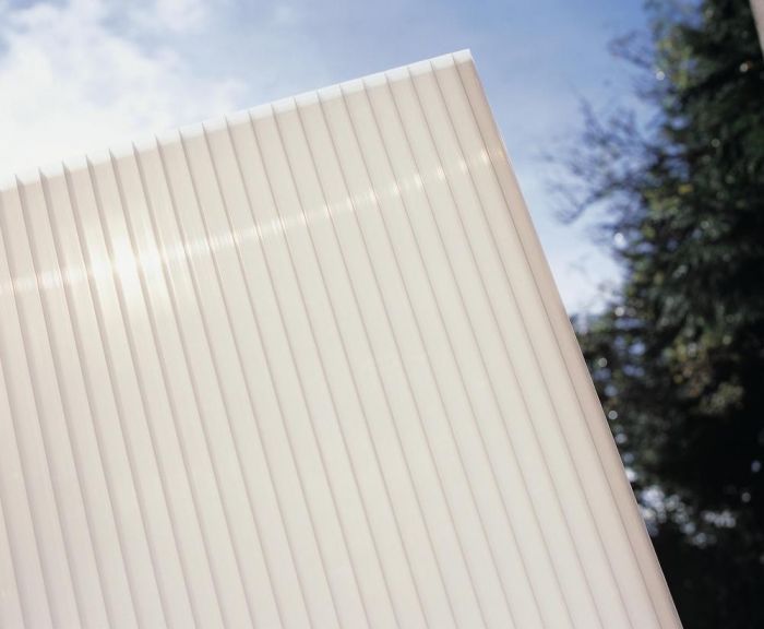 hliníková pergola WALL 43 bílá   opál PC