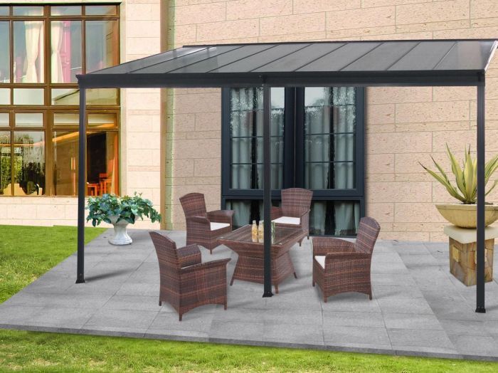 hliníková pergola WALL 53 antracit   bronz PC