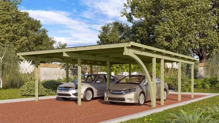 Dvojitý Carport ECO 2B 62043