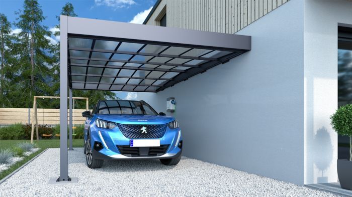 Kovový přístřešek / carport TRIGANO JARDIN LIBECCIO WALL