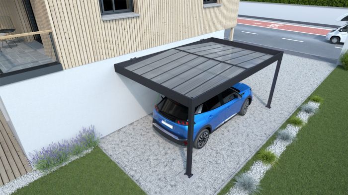 Kovový přístřešek / carport TRIGANO JARDIN LIBECCIO WALL