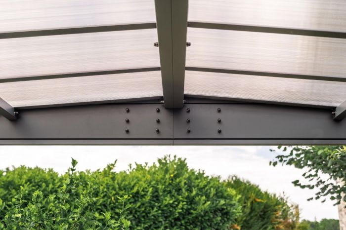 Kovový přístřešek / carport TRIGANO JARDIN LIBECCIO WALL