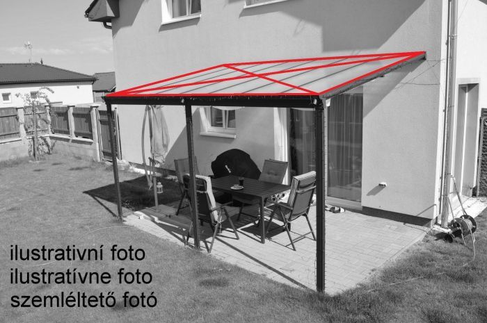 Náhradní prosklení pro pergolu WALL 33 čiré PC